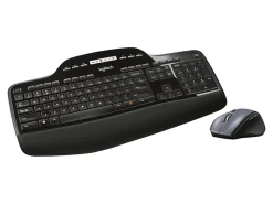 Logitech® MK710 Wireless Straight Full Size Keyboard & Right-Handed Optical Mouse, Black