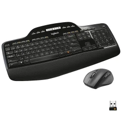 Logitech® MK710 Wireless Straight Full Size Keyboard & Right-Handed Optical Mouse, Black