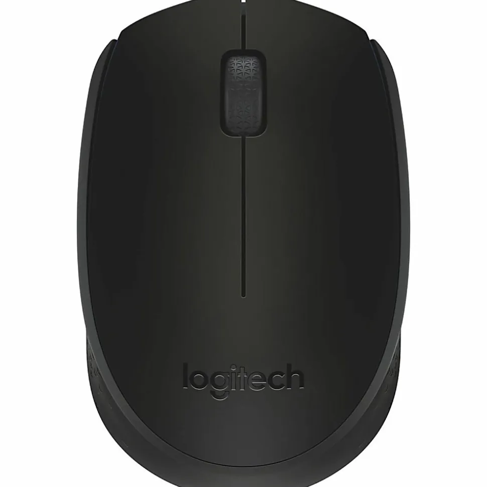 Logitech M170 Mouse - Optical - Wireless - Radio Frequency - Black - USB - Scroll Wheel - 2 Button(s) - Symmetrical