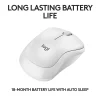 Logitech® M240 Silent Bluetooth® Mouse, Compact, Off-White, 910-007116