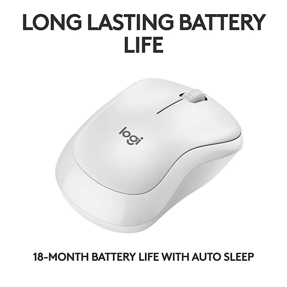 Logitech® M240 Silent Bluetooth® Mouse, Compact, Off-White, 910-007116