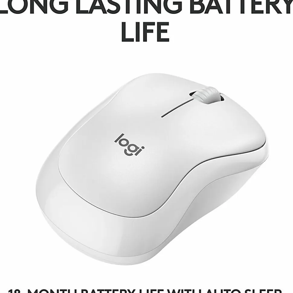 Logitech® M240 Silent Bluetooth® Mouse, Compact, Off-White, 910-007116