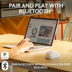 Logitech® M240 Silent Bluetooth® Mouse, Compact, Off-White, 910-007116