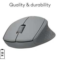 Logitech® M330 Silent Plus Wireless Mouse, Silver
