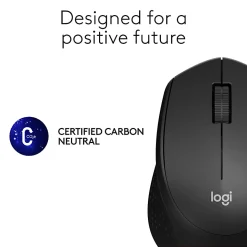 Logitech M330 SILENT Wireless Mouse, 2.4GHz with USB Nano Receiver, 1000 DPI Optical Tracking, Black