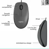 Logitech M100 Wired USB Mouse, Gray