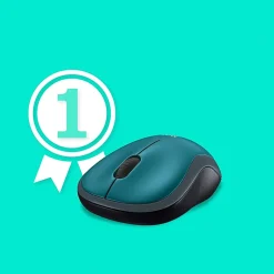 Logitech® M185 Wireless Mouse, Blue, 910-003636