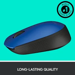 Logitech M170 Wireless Mouse - Optical - Wireless - Radio Frequency - Blue - USB 2.0 - 1000 dpi - Scroll Wheel - Symmetrical