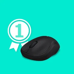 Logitech M185 Wireless Mouse - Optical - Wireless - Radio Frequency - 2.40 GHz - Gray - USB - 1000 dpi - Scroll Wheel - 3 Button(s) - Symmetrical