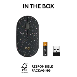 Logitech M340 Wireless Mouse with Limited Edition, USB Receiver and Silent Clicks, Portable Wireless Mouse, Speckles
