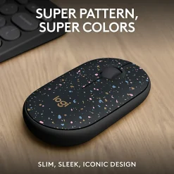 Logitech M340 Wireless Mouse with Limited Edition, USB Receiver and Silent Clicks, Portable Wireless Mouse, Speckles