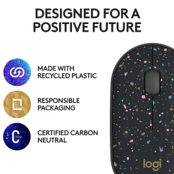 Logitech M340 Wireless Mouse with Limited Edition, USB Receiver and Silent Clicks, Portable Wireless Mouse, Speckles