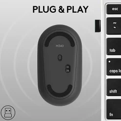 Logitech M340 Wireless Mouse with Limited Edition, USB Receiver and Silent Clicks, Portable Wireless Mouse, Speckles
