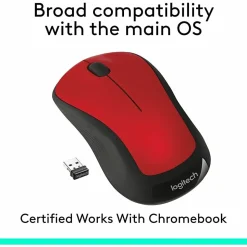 Logitech® M310 Wireless Optical Mouse, Red