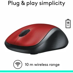 Logitech® M310 Wireless Optical Mouse, Red