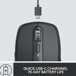 Logitech MX Anywhere 3 Compact Performance Mouse, Wireless, Comfort, Fast Scrolling, Any Surface, Portable, 4000DPI, Customizable Buttons, US