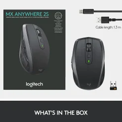 Logitech® MX Anywhere 2S Wireless Mouse, Graphite, 910-005132