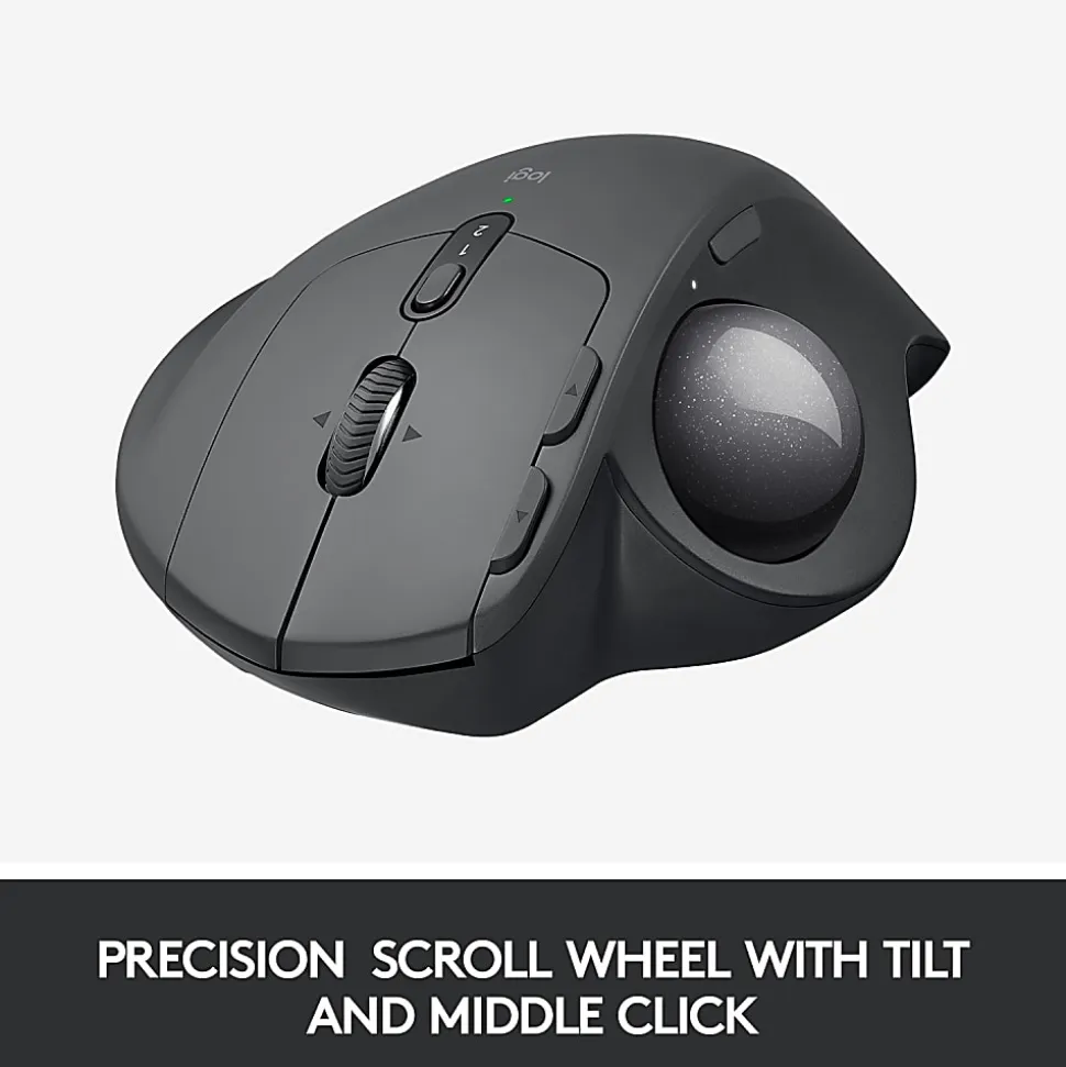 Logitech® MX ERGO PLUS Advanced Wireless Trackball Mouse, Black, 910-005178