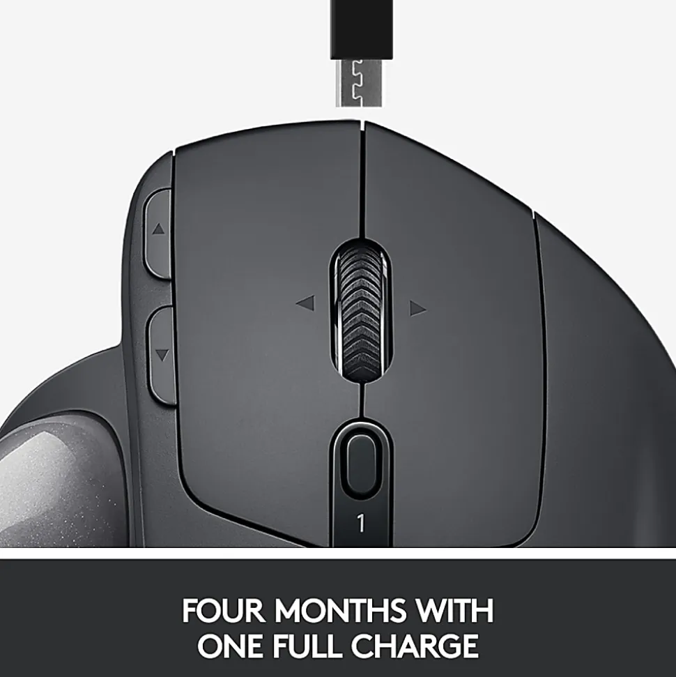Logitech® MX ERGO PLUS Advanced Wireless Trackball Mouse, Black, 910-005178