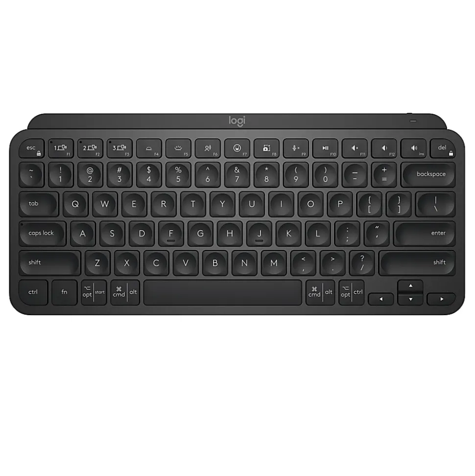 Logitech® MX Keys Mini Minimalist Wireless Illuminated Keyboard, Compact, Bluetooth, Backlit, USB-C, Black