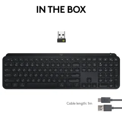 Logitech® MX Keys S Wireless Keyboard, Full Size, Black, 920-011406
