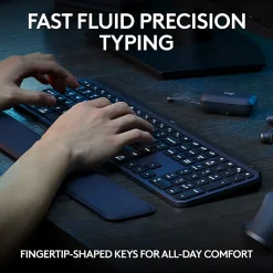 Logitech® MX Keys S Wireless Keyboard, Full Size, Black, 920-011406