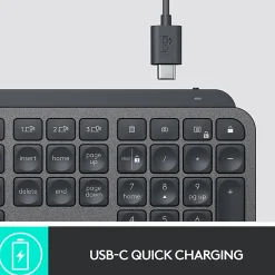 Logitech MX Keys Wireless Illuminated Keyboard for Business, Quiet Perfect-Stroke Keys, Logi Bolt Technology - 920010116