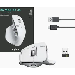 Logitech MX Master 3S - Wireless Performance Mouse with Ultra-fast Scrolling - Pale Gray - Ergo - 8K DPI - Track on Glass - Quiet Clicks