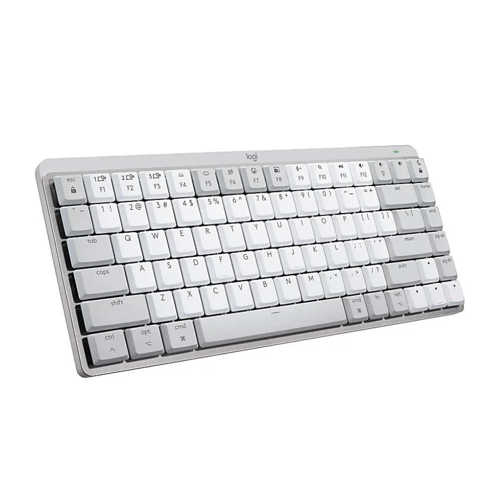 Logitech MX Mechanical Mini for Mac Wireless Illuminated Keyboard, Low-Profile Switches, Tactile Quiet Keys, Pale Gray - 920010553