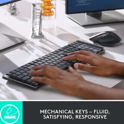 Logitech® MX Mechanical Wireless Illuminated Performance Keyboard, Graphite, 920-010547