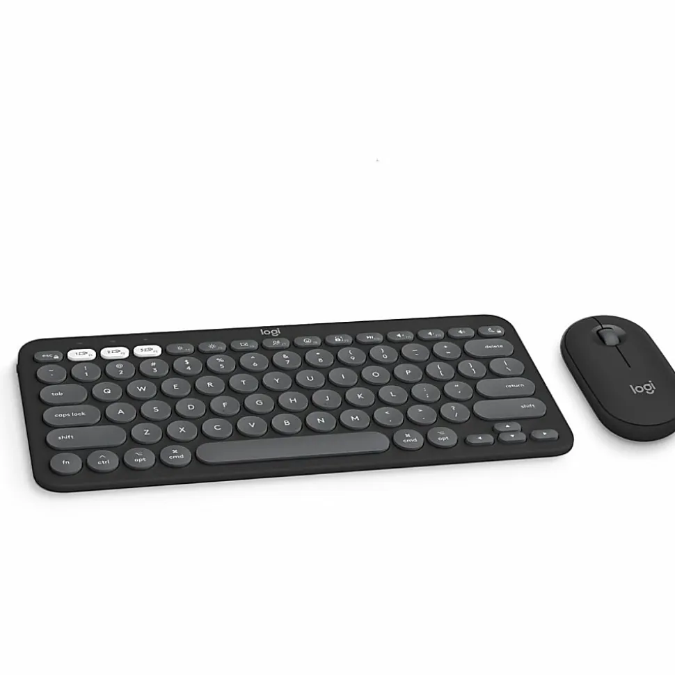 Logitech Pebble 2 Combo for Mac Wireless Keyboard And Mouse, Tonal Graphite