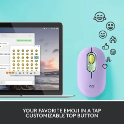 Logitech POP Mouse, Wireless Mouse with Customizable Emojis, SilentTouch Technology, Precision Scroll, Daydream - 910006544