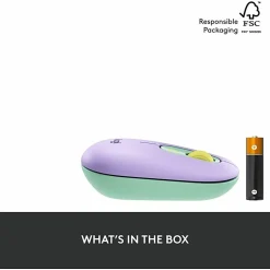 Logitech POP Mouse, Wireless Mouse with Customizable Emojis, SilentTouch Technology, Precision Scroll, Daydream - 910006544