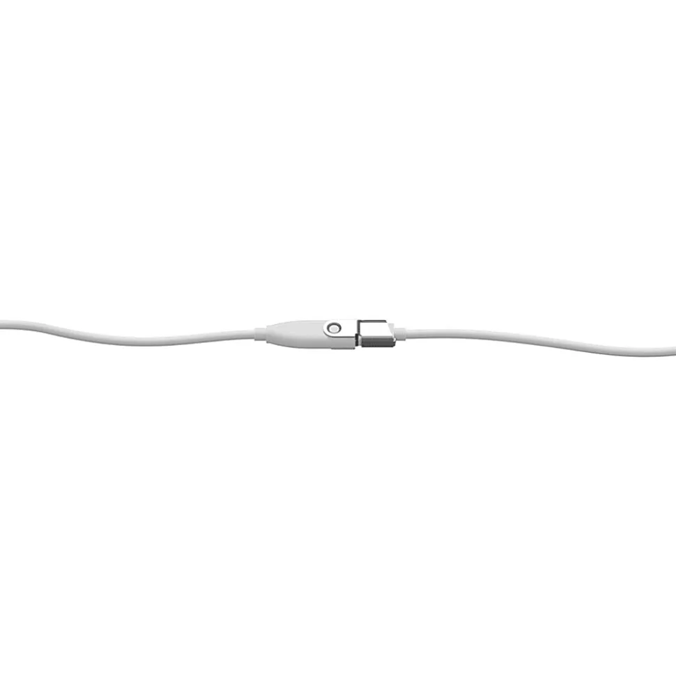 Logitech Rally Mic Pod Extension Cable, 33 ft, White - 32.81 ft Audio Cable - 952000047