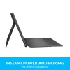 Logitech Rugged Folio for iPad 7th/8th/9th Generation, Protective Keyboard Case with Smart Connector and Durable Spill-Proof Keyboard - Graphite