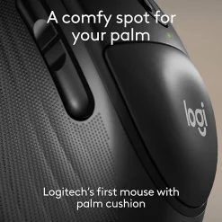 Logitech Signature Comfort Plus M850 L Wireless Mouse, With Palm Cushion, For Windows, Mac, iPad, Black, 910007711