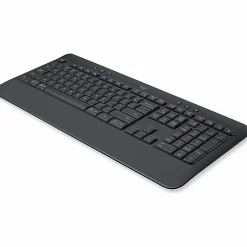 Logitech Signature K650 Comfort Full-Size Wireless Keyboard with Wrist Rest, BLE Bluetooth or Logi Bolt, Graphite - 920010908