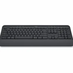 Logitech Signature K650 Comfort Full-Size Wireless Keyboard with Wrist Rest, BLE Bluetooth or Logi Bolt, Graphite - 920010908