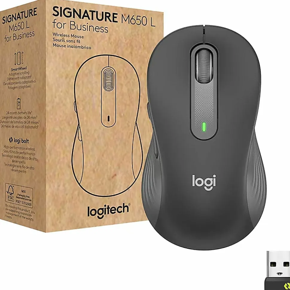 Logitech Signature M650 for Business Wireless Mouse, - 910006272