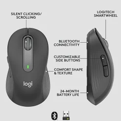 Logitech Signature M650 for Business Wireless Mouse, - 910006272