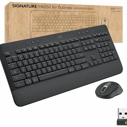 Logitech Signature MK650 Combo For Business Wireless Mouse and Keyboard Combo, Graphite
