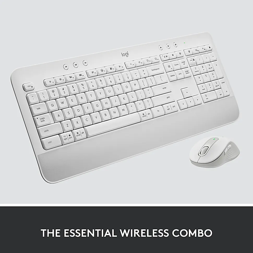 Logitech Signature MK650 Combo For Business Wireless Mouse and Keyboard Combo, Off White