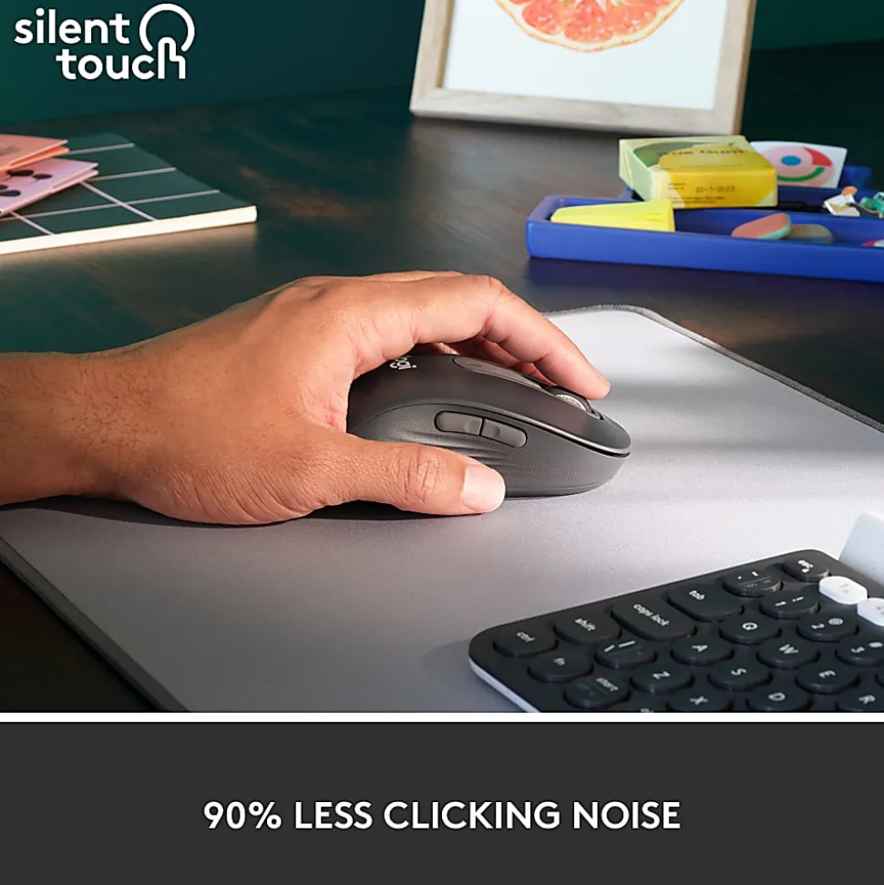 Logitech® Signature M650 Left-Handed Wireless Mouse, Graphite