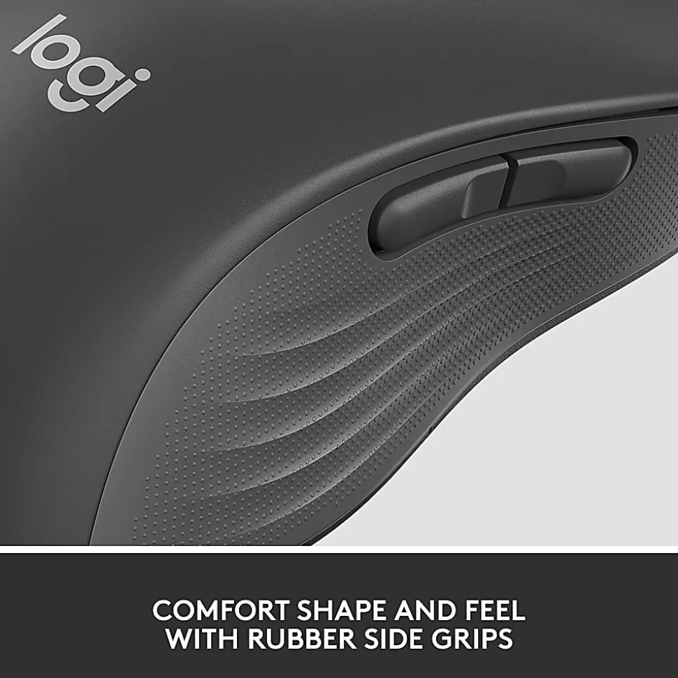 Logitech® Signature M650 Left-Handed Wireless Mouse, Graphite