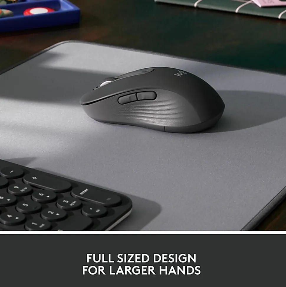 Logitech Signature M650 L for Business (Graphite) - Brown Box - Wireless - Bluetooth/Radio Frequency - 910006346