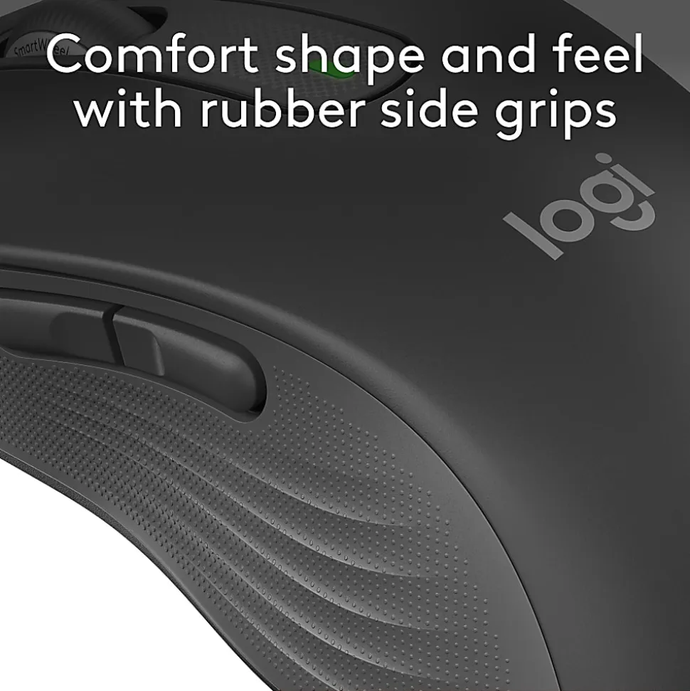Logitech® Signature M650 L Full Size Wireless Mouse, Graphite