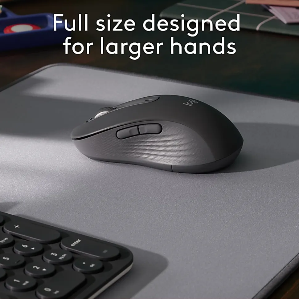 Logitech® Signature M650 L Full Size Wireless Mouse, Graphite
