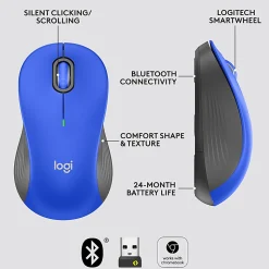 Logitech Signature M550 L Full-Size Wireless Mouse, Blue, 910-006794