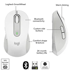 Logitech® Signature M650 Wireless Mouse, Off-White