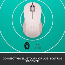 Logitech Signature M550 Wireless Mouse, Rose, 910-006593